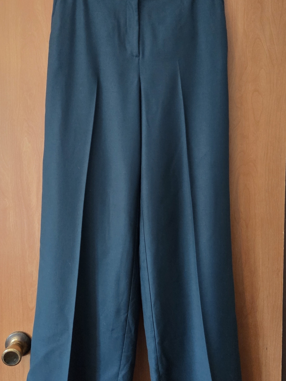 ANN TAYLOR Curvy Fit Wide-Leg Ponte Pants in Teal Size 8